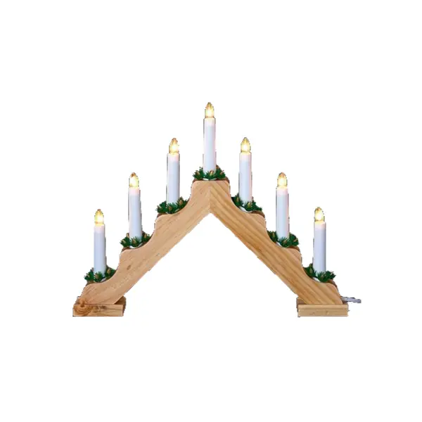 7-Bulb V Shape Candle Bridge Pine Colour