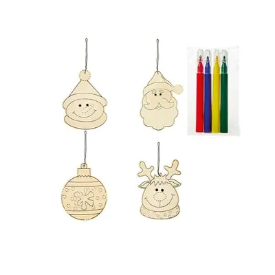 Colour Your Own Hanging Decs 12cm