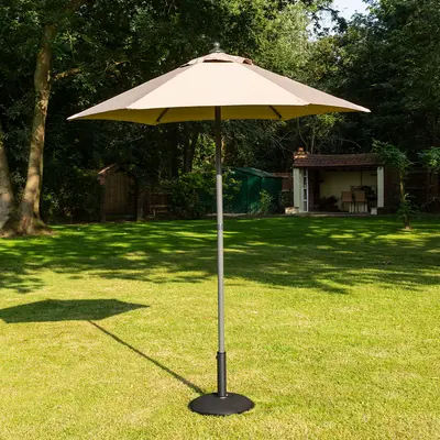 Glencrest Sturdi Plus Round Parasol 2m Taupe - image 1