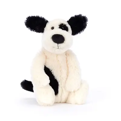 Jellycat Bashful Black & Cream Puppy Small - image 1