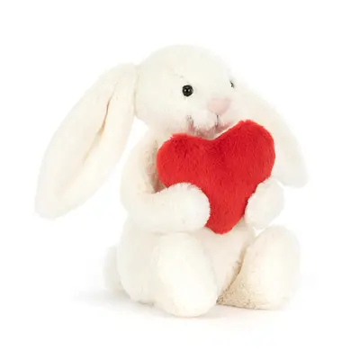 Jellycat Bashful Bunny Red Love Heart Medium - image 1