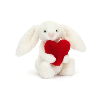 Jellycat Bashful Bunny Red Love Heart Small - image 1