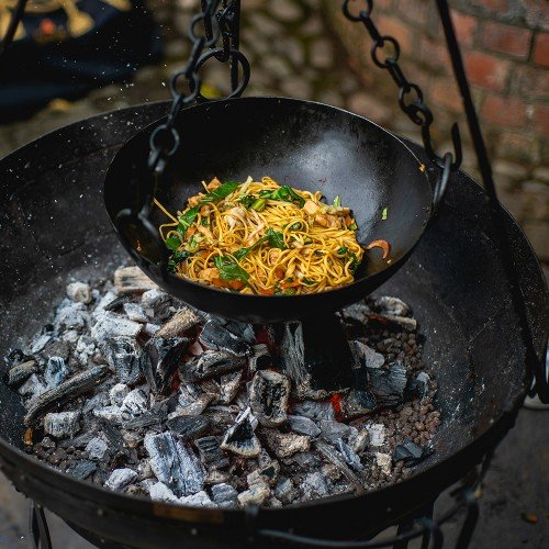 Kadai Cooking Bowl for 36cm with Chains & Stand - image 4