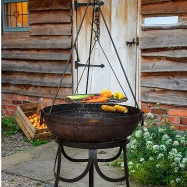 Kadai Firebowl Complete Cooking Set, Kadai fire pit, Original Recycled  Kadai Firebowl