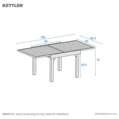 Kettler Menos Sento Extending Dining Table - image 6