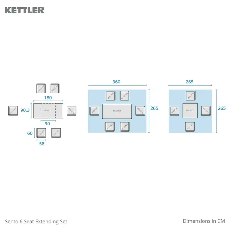 Kettler Menos Sento Extending Dining Table - image 7