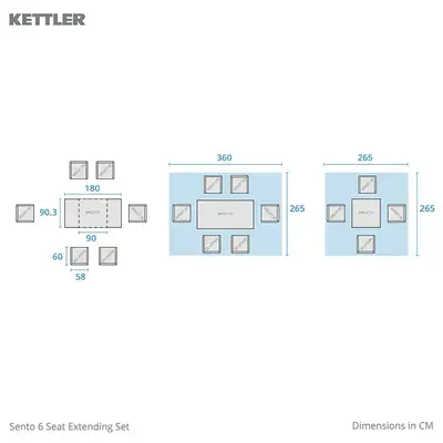 Kettler Menos Sento Extending Dining Table - image 7