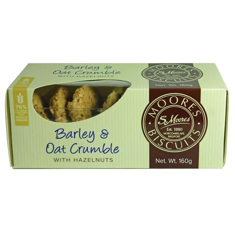 Moores Barley & Oat Crumble with Hazelnuts 160g