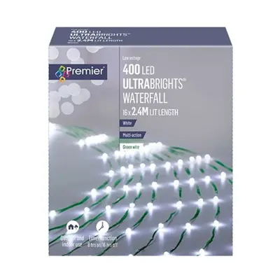 Premier 400 MicroBrights Waterfall Light with Timer White LEDs