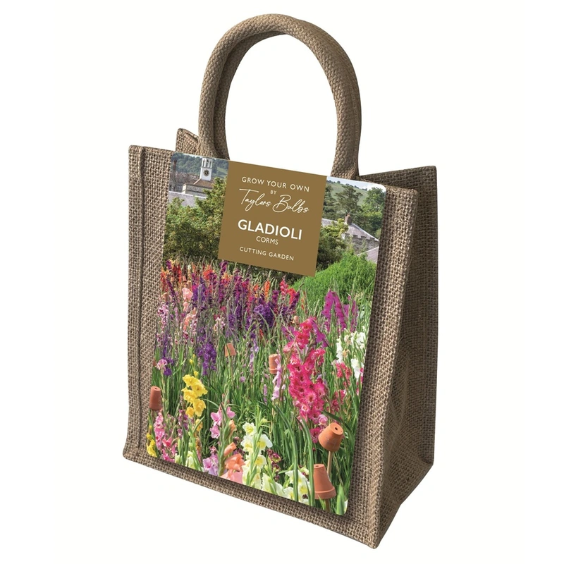 Taylors Gifts Gladioli Cutting Garden Jute Bag