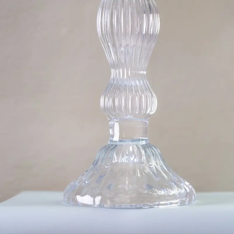 Grand Illusions Glass Candlestick Bella Clear - image 2