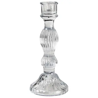 Grand Illusions Glass Candlestick Bella Clear - image 1