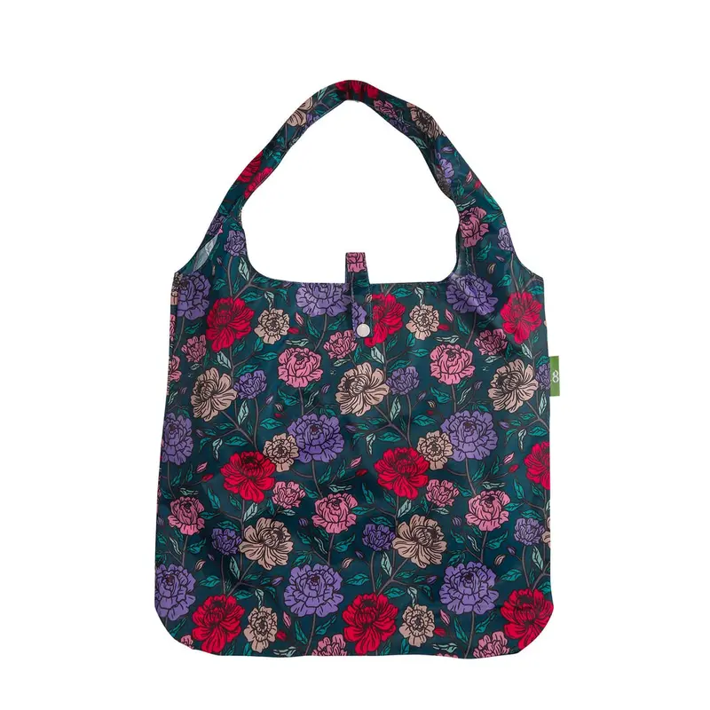 Eco Chic Reusable Shopper Big Bold Floral Green - image 1