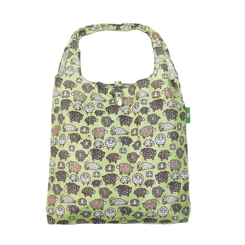 Eco Chic Reusable Shopper Cute Sheep Green - image 1