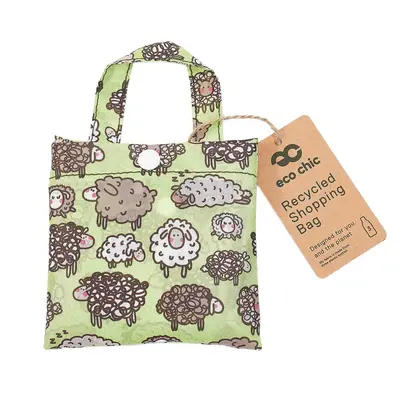 Eco Chic Reusable Shopper Cute Sheep Green - image 2