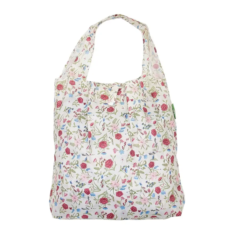 Eco Chic Reusable Shopper Floral Beige - image 1