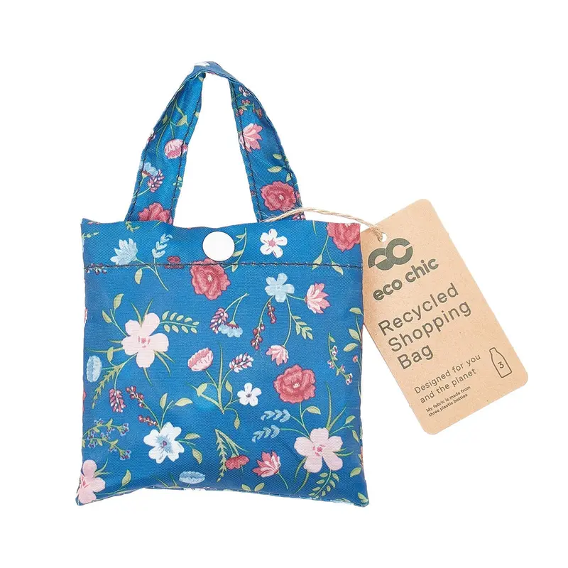 Eco Chic Reusable Shopper Floral Navy - image 2