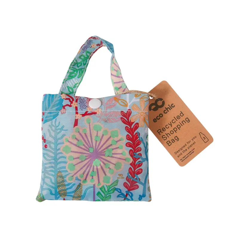 Eco Chic Reusable Shopper Lush Floral Blue - image 2