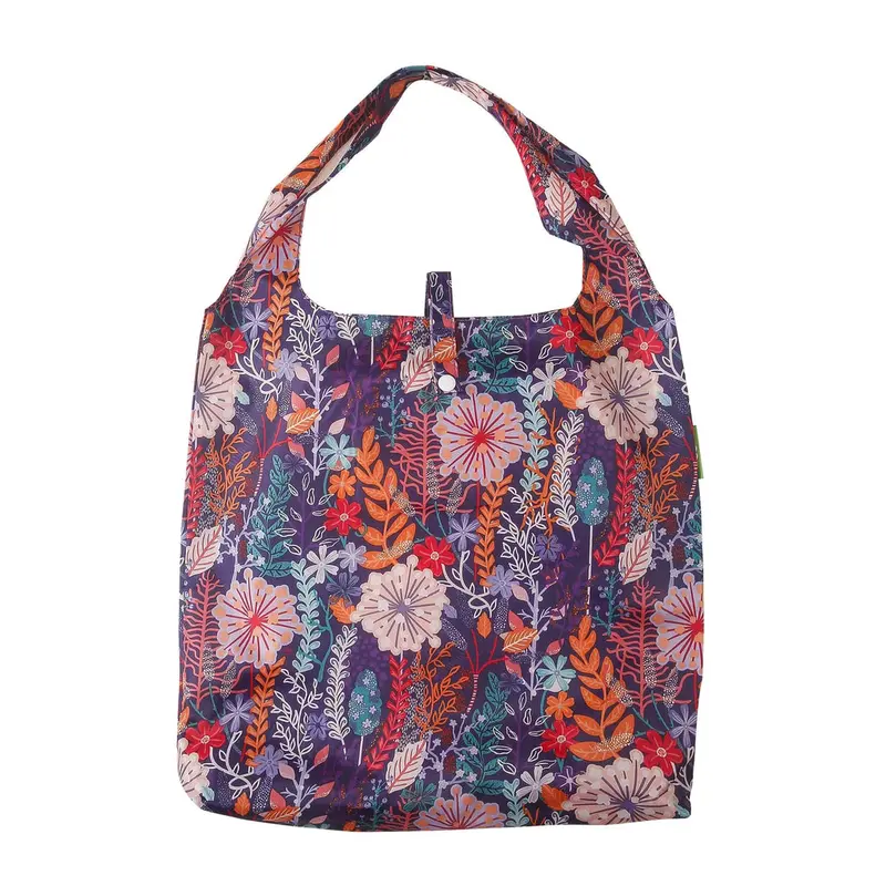 Eco Chic Reusable Shopper Lush Floral Purple - image 1