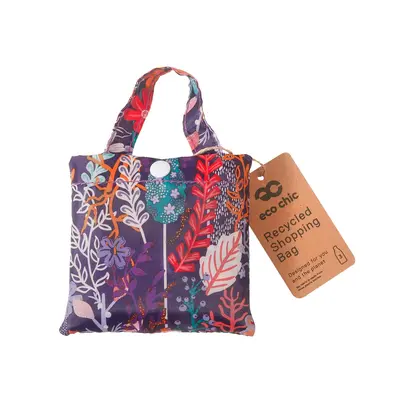 Eco Chic Reusable Shopper Lush Floral Purple - image 2