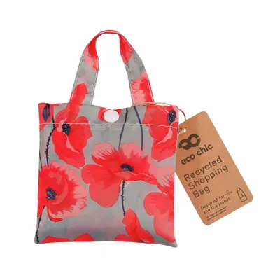 Eco Chic Reusable Shopper Poppies Grey - image 2