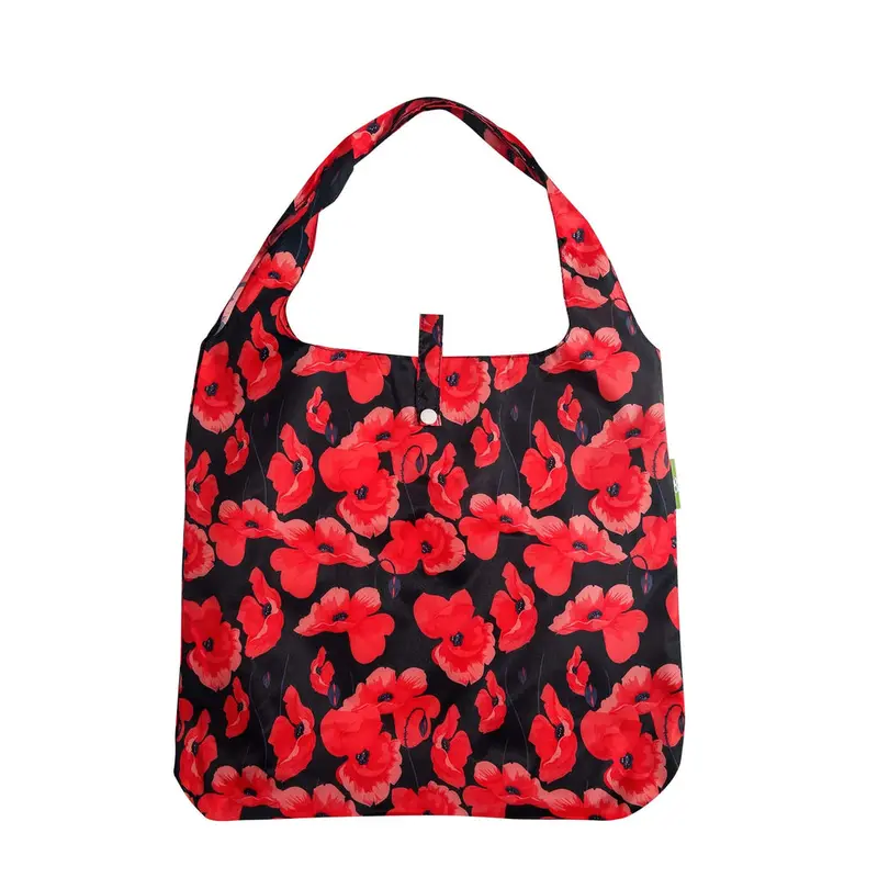 Eco Chic Reusable Shopper Poppies Navy - image 1