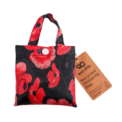 Eco Chic Reusable Shopper Poppies Navy - image 2