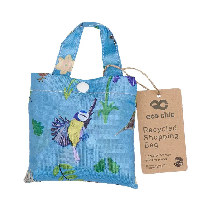 Eco Chic Reusable Shopper RSPB Birds Blue - image 2