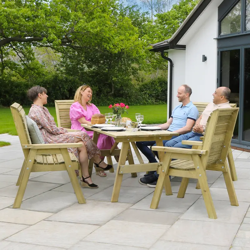 Zest Freya 6 Seater Dining Set