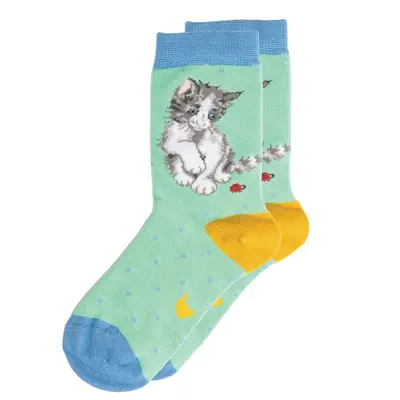 Wrendale Children's Socks Cat Size 6-8 - image 1