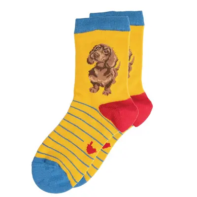 Wrendale Children's Socks Dachshund Size 6-8 - image 1