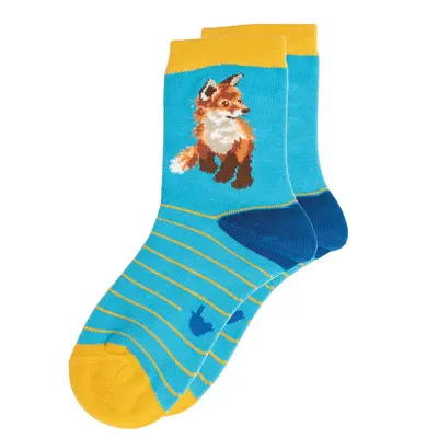 Wrendale Children's Socks Fox Size 6-8 - image 1