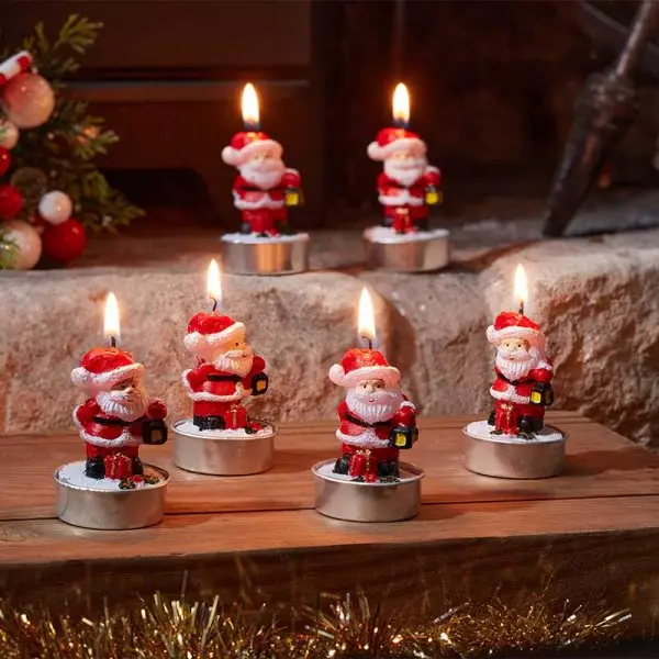 Smart Santa Tealight Candles Set of 6