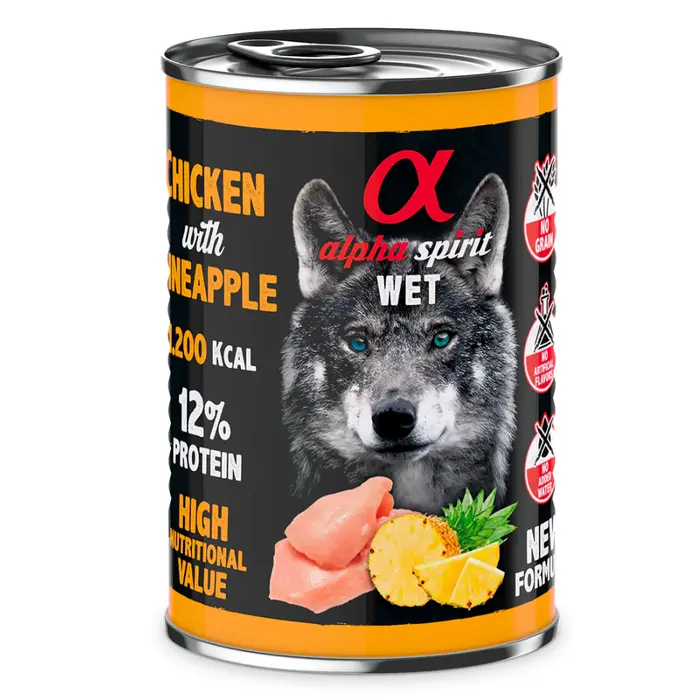 Alpha Spirit Complete Wet Food Chicken & Pineapple 400g - image 1