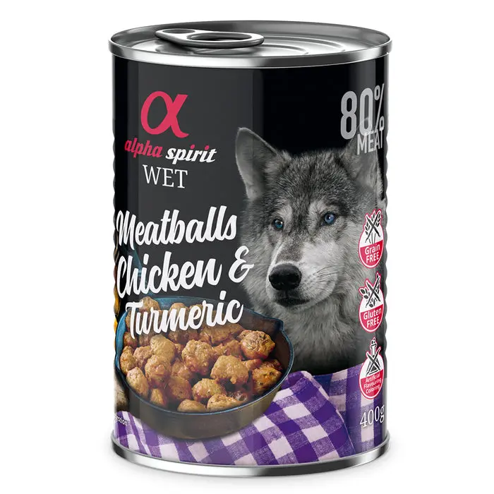 Alpha Spirit Meatballs Chicken & Turmeric 400g - image 1