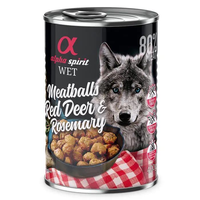 Alpha Spirit Meatballs Deer & Rosemary 400g - image 1