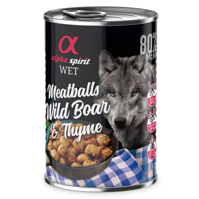 Alpha Spirit Meatballs Wild Boar & Thyme 400g - image 1