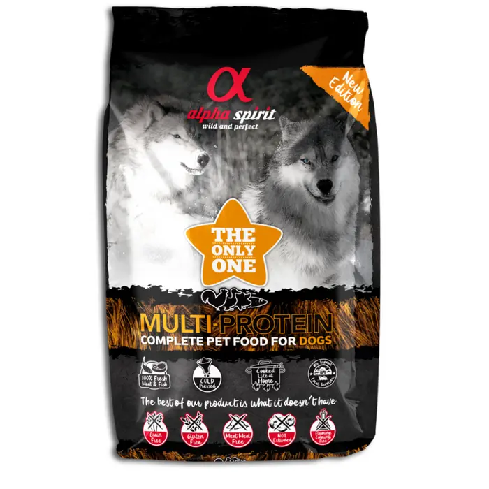 Alpha Spirit Complete Dry Dog Food The Only One Multiprotein 12kg - image 1