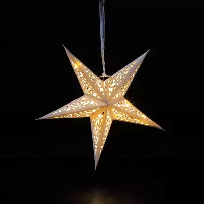 Noma 40cm Paper Shining Star with 15 Warm White LEDs