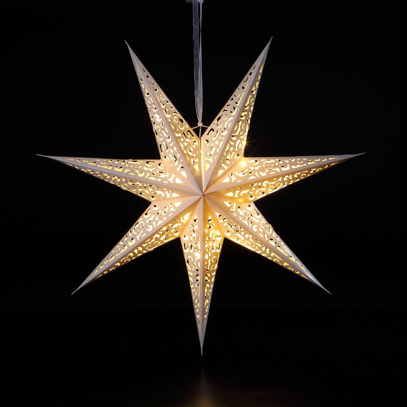 Noma 60cm Paper Shining Star with 20 Warm White LEDs