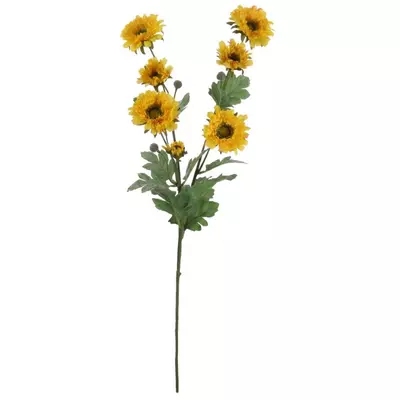 Artficial Flowers Wild Gerbera Spray Yellow 70cm