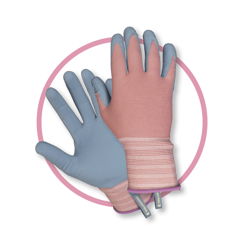 Treadstone Weeding Gardening Gloves Blue & Pink Small - image 1