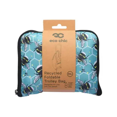 Eco Chic Reusable Shopping Trolley Bag Honeycomb Bees Blue - image 1