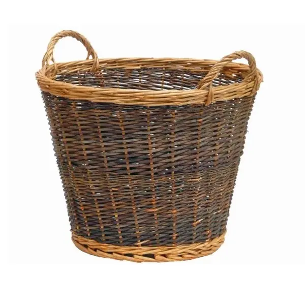 Two Tone Willow Log Basket